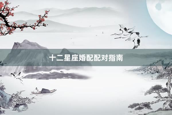 十二星座婚配配对指南